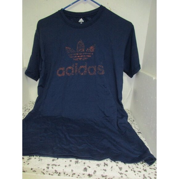 adidas Other - Men's Adidas Short Sleeve T-Shirt Navy Blue/Pink Size Medium New!!!